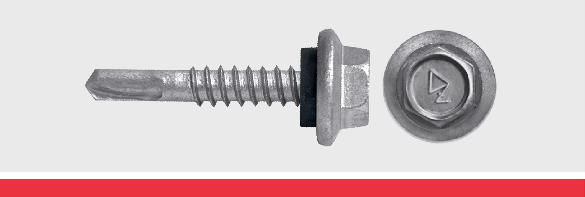 Hex Flange #2 Pilot Self Drill with Rubber Washer